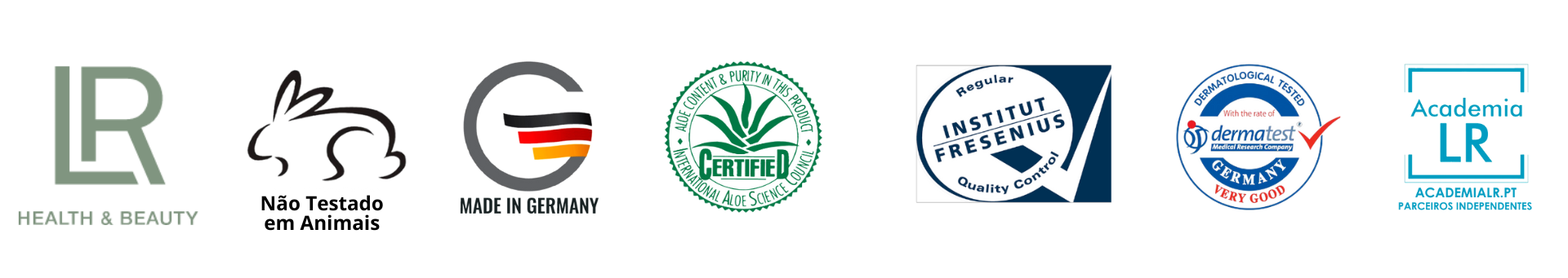 Certificacoes e selos de qualidade produtos LR