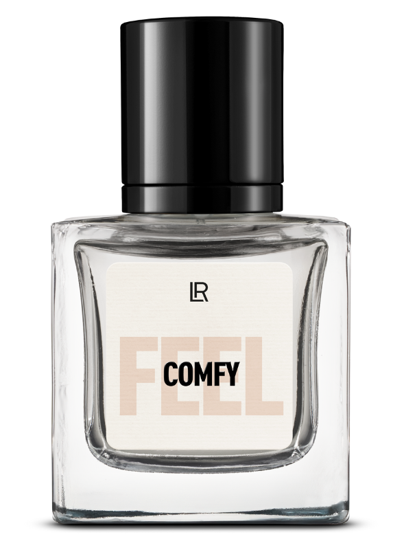 Frasco do perfume feminino FEEL COMFY EdP com notas de limão e cedro