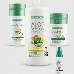Seasonal Support Set LR com Aloe Vera Immune Plus, Colostro e Cistus Incanus para reforçar as defesas e o sistema imunitário